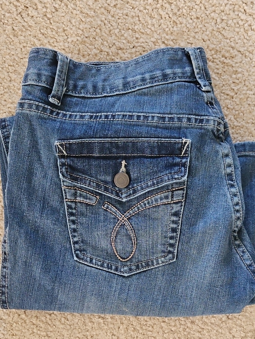 Calvin Klein Women's Boot-Cut Denim Jeans in Medium Blue